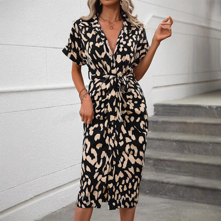Lune London animal print shirt dress for women