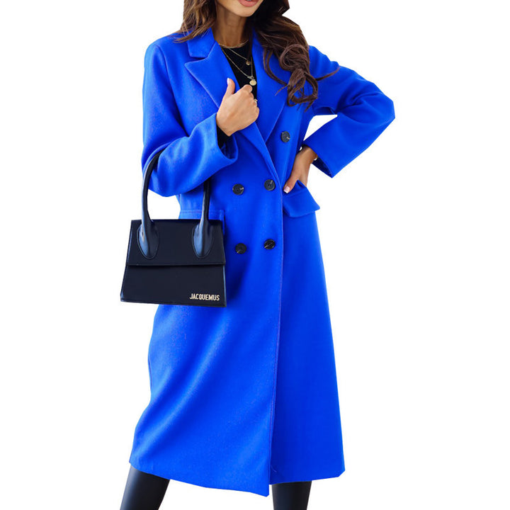 Trendy wool coat for women with double row of buttons Lune London