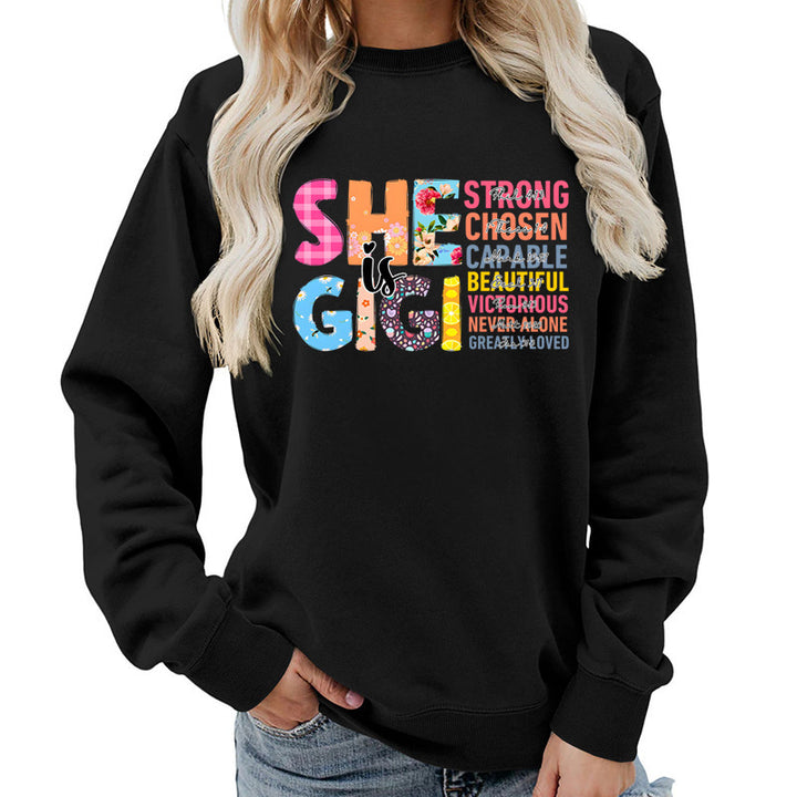 Sweatshirt pour femmes avec design de texte inspirant Chic & Stil