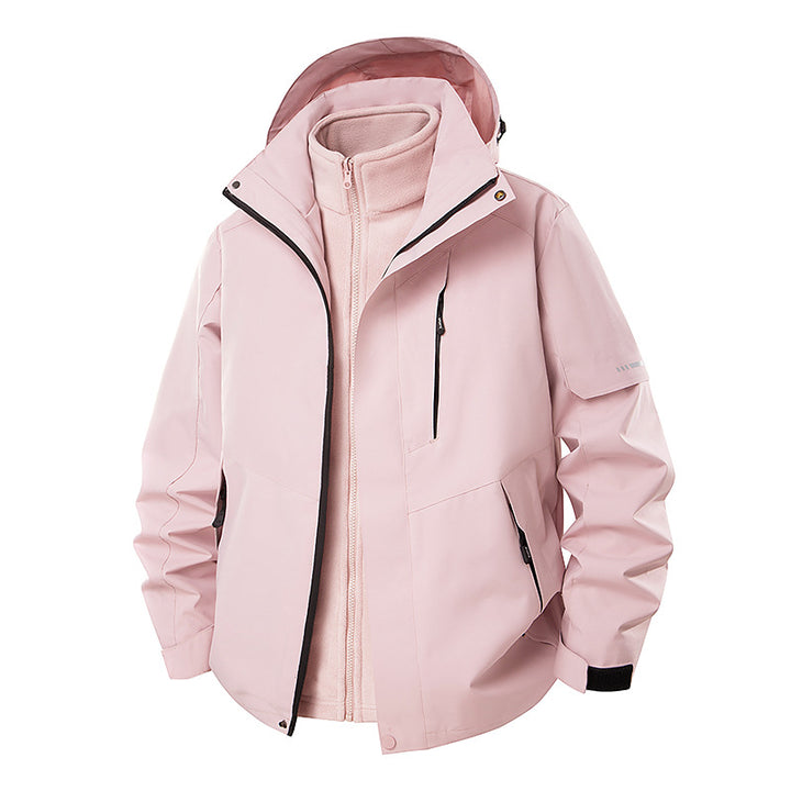 Women's double-layer softshell parka with removable fleece inner jacket Amarae
