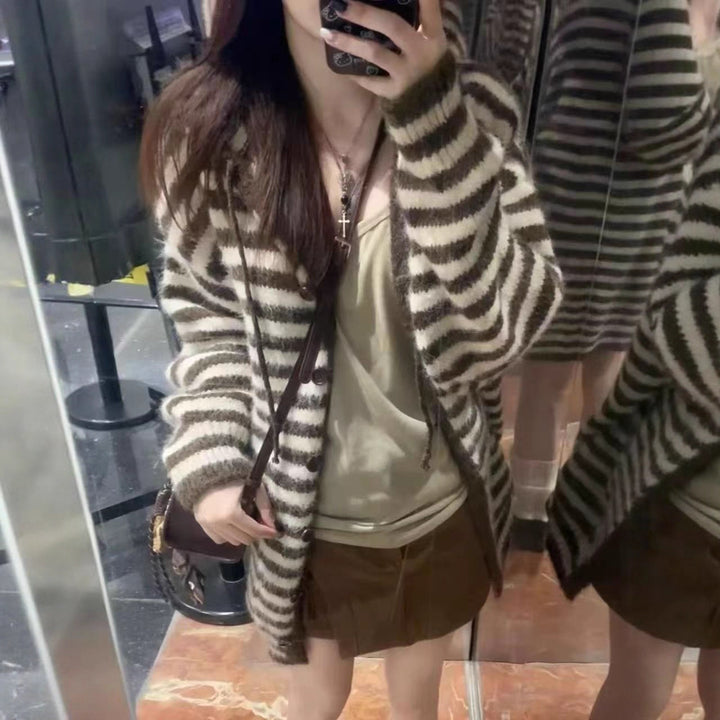 Cardigan en tricot à motifs pour femmes Chic & Stil