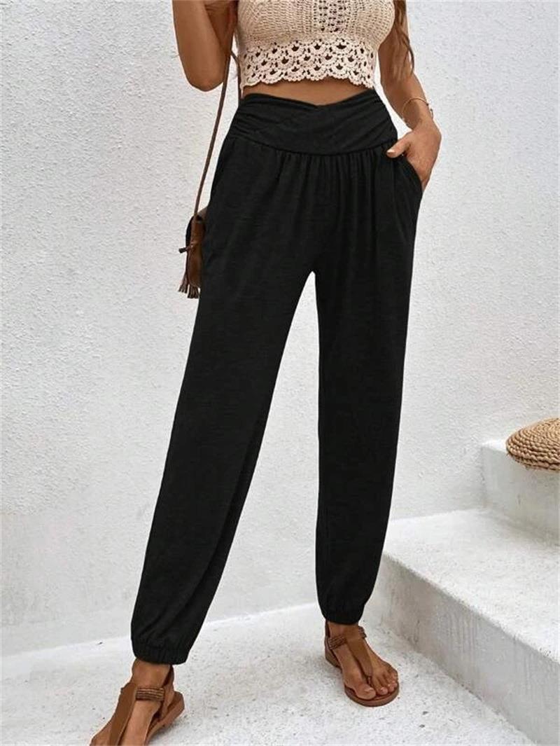 Lune London high-waisted elegant leisure pants for women with side pockets