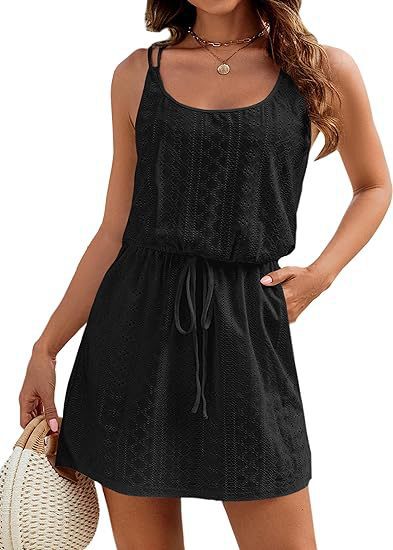 Summer dress for women with a relaxed fit and decorative drawstring at the waist Lune London