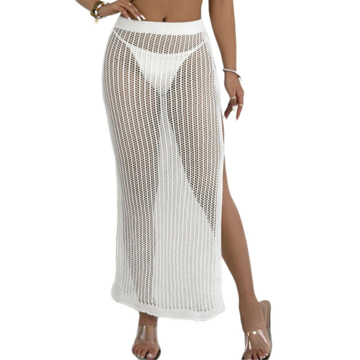Lune London women's knitted crochet maxi skirt