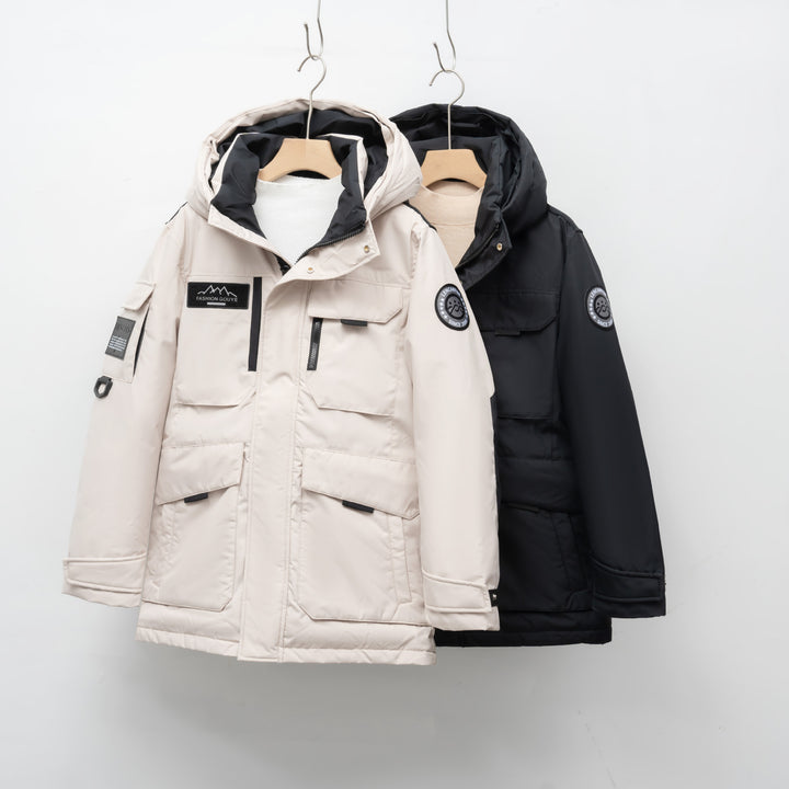 Winter ladies parka with practical pockets and adjustable hood system Lune London