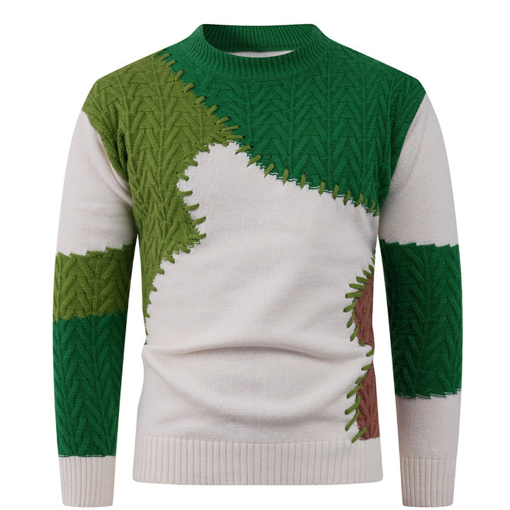 Fashion sweater for men with a unique patchwork design Lune London