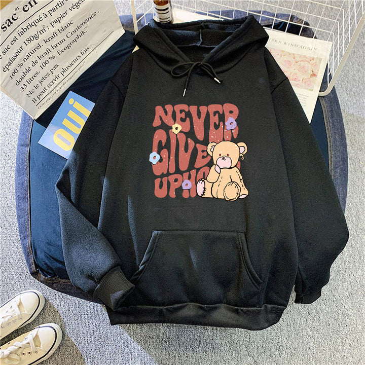 Women's hoodie with motivational bear design Chic & Stil