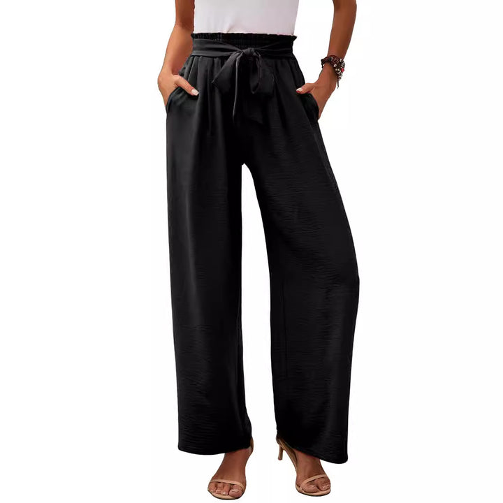 Wide palazzo pants for women with high waist and chic and stylish waistband