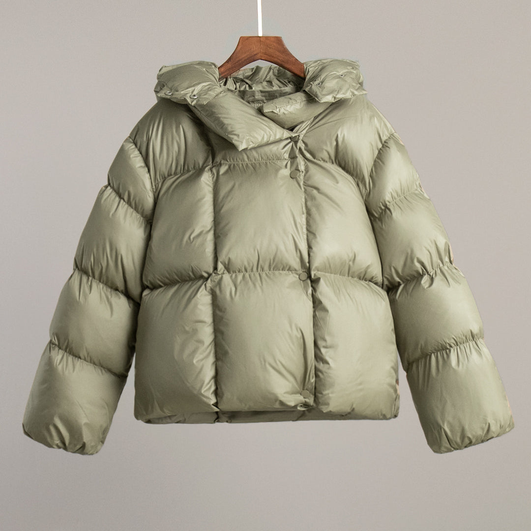 Ladies Short Hooded Down Jacket Trendy Lune London