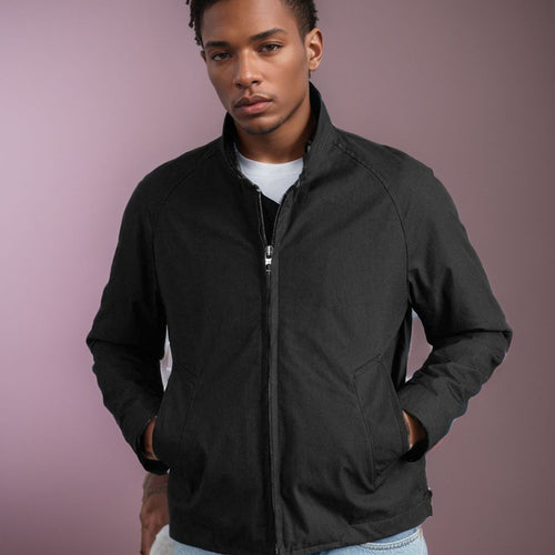 Elegant quilted jacket for men with high collar and practical pockets Amarae