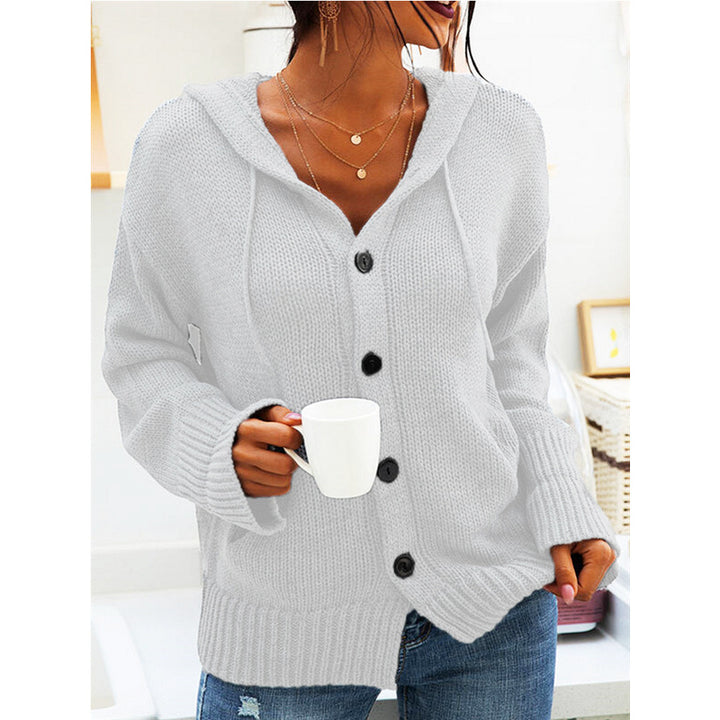Ladies hooded vest with front button closure Amarae