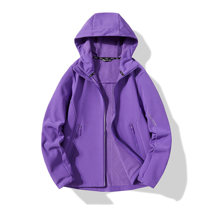 Men's Lightweight Softshell Hoodie with Fleece Lining and Water-Repellent Surface Amarae