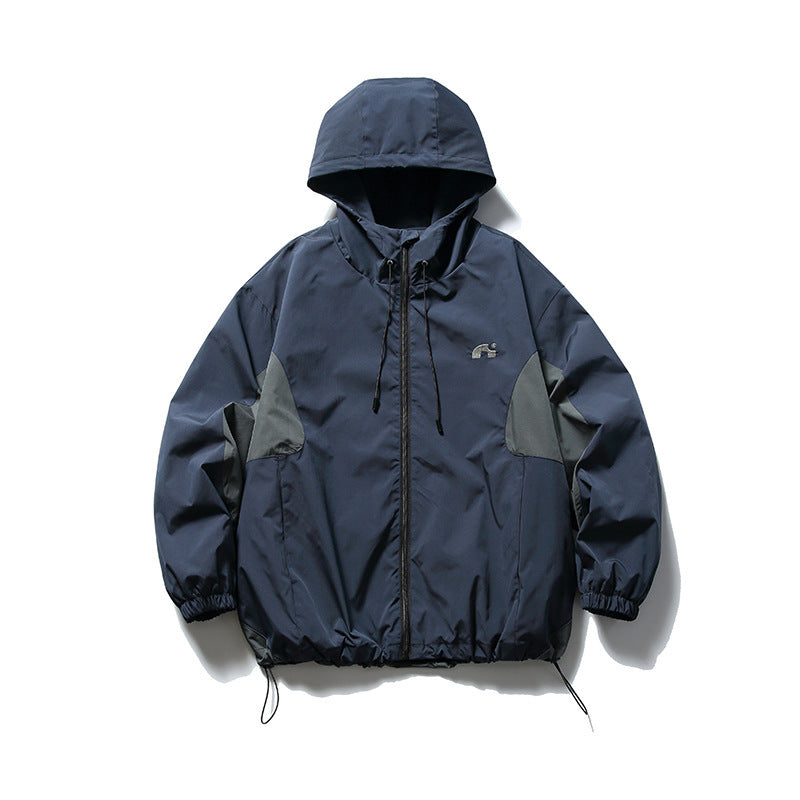 Unisex Technical Hooded Overjack in Boxy Cut with Drawstring Hem Amarae