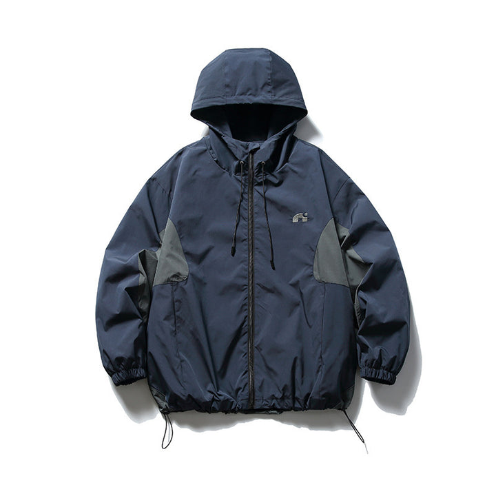 Unisex Technical Hooded Overjack in Boxy Cut with Drawstring Hem Amarae