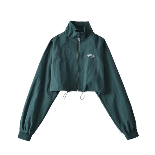 Ladies crop fashion jacket with high collar Amarae