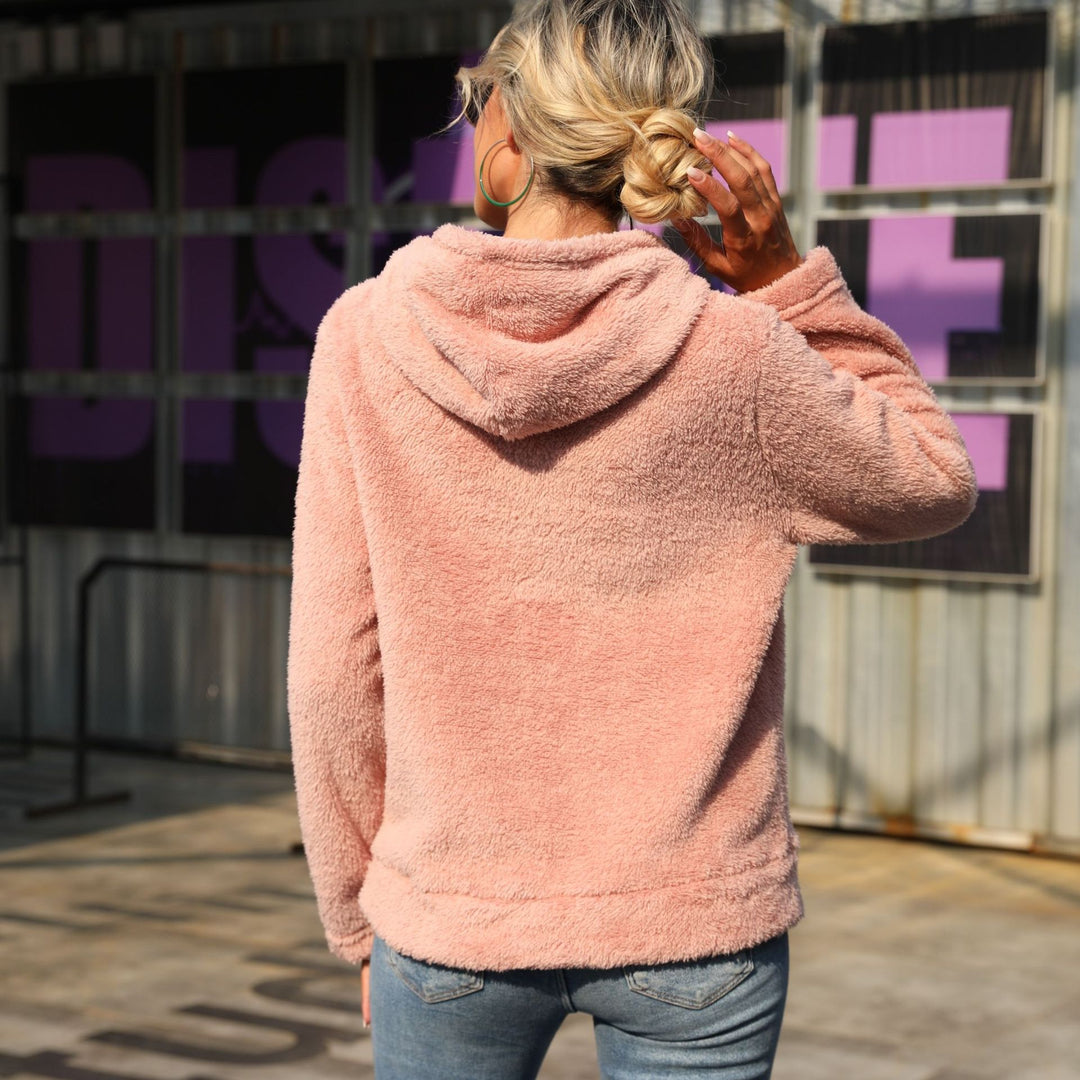 Ladies Cozy Hoodie with Chic Animal Print