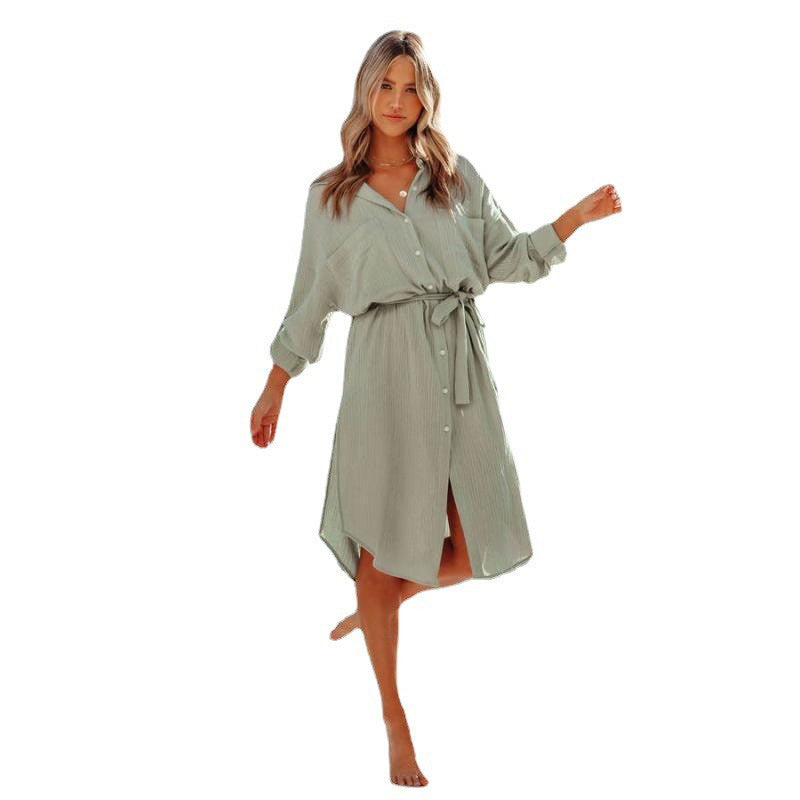 Lune London women's midi button shirt dress