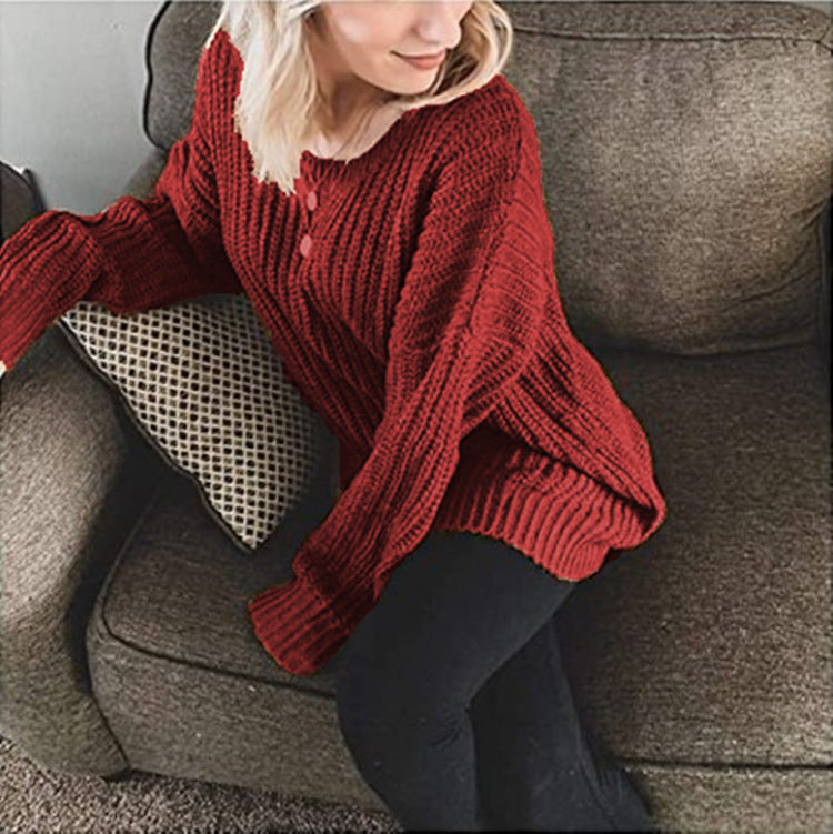 Thick knit sweatshirt for women with a loose fit and casual comfort Lune London