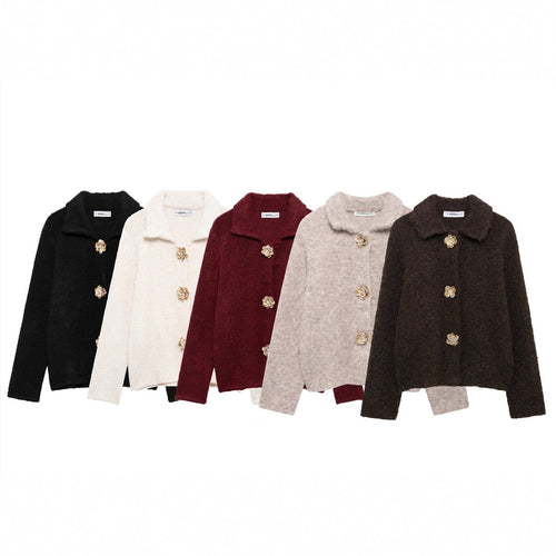 Elegant ladies cardigan with decorative button details Amarae