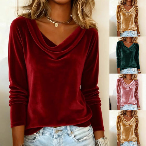 Dames élégant et confortable pull en velours Chic & Stil
