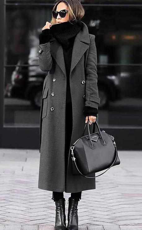 Women’s Elegant Wool Coat with Double-Button Closure | Lune London