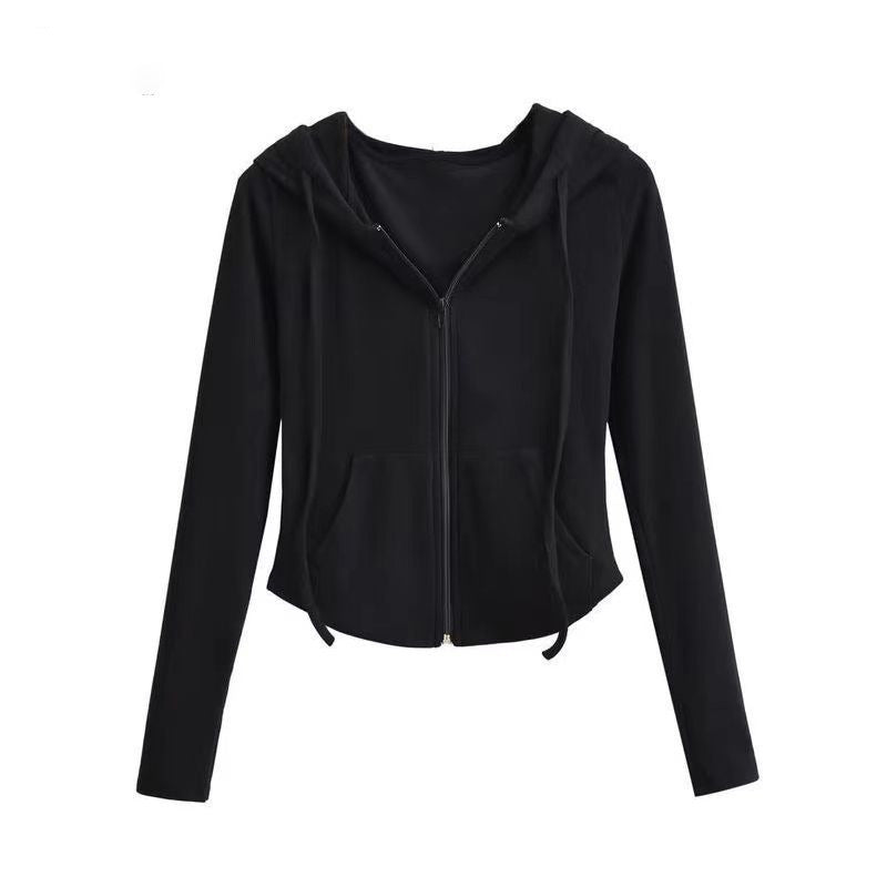 Ladies sporty hoodie with zipper and comfortable fit Chic & Stil