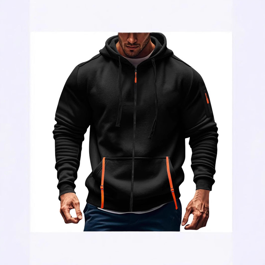 Sporty hooded jacket for men with practical zip pockets Lune London