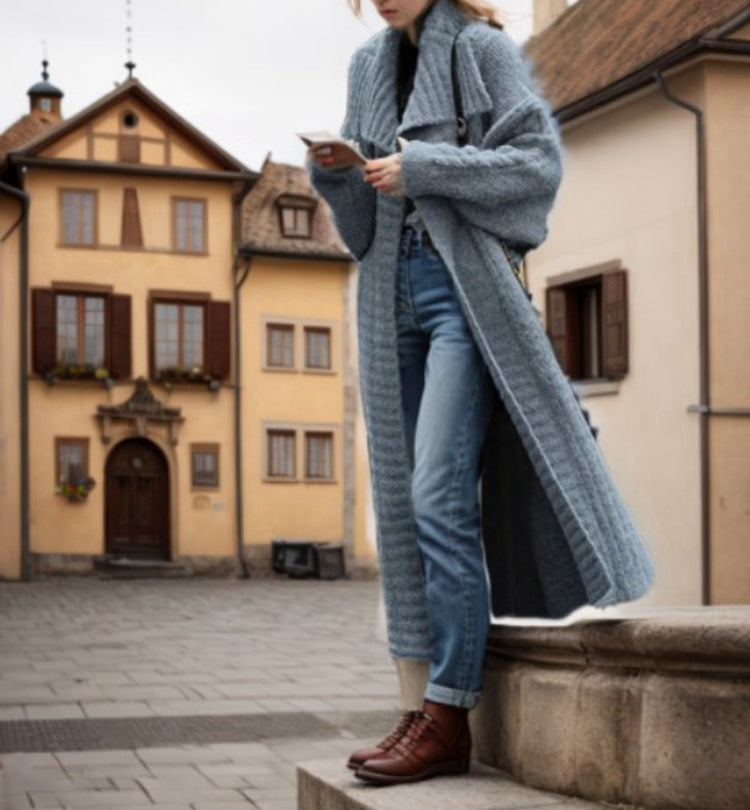 Ladies Oversized Chic Knit Coat