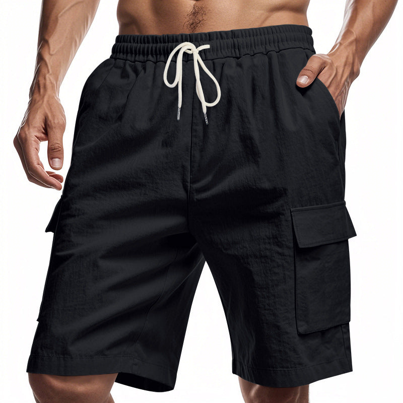 Casual cargo shorts for men with elastic waistband and practical side pockets Lune London