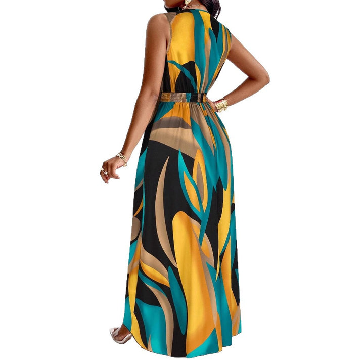 Lune London Elegant V-neck Maxi Dress
