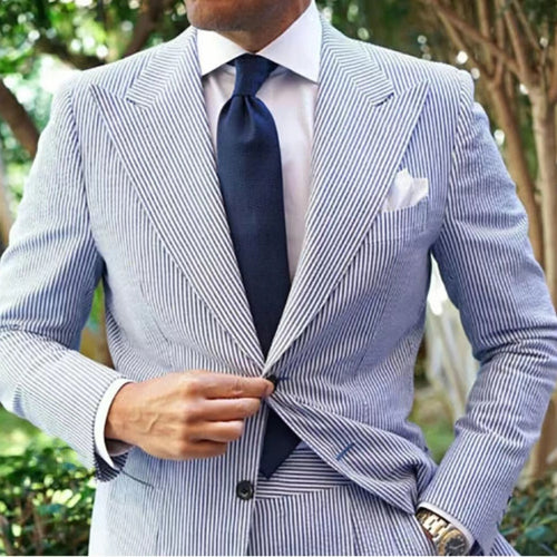 Amarae striped elegant suit jacket for men