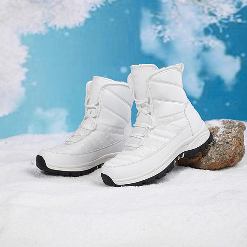 Women's waterproof winter boots, padded, with non-slip sole and elastic quick-lacing system Amarae