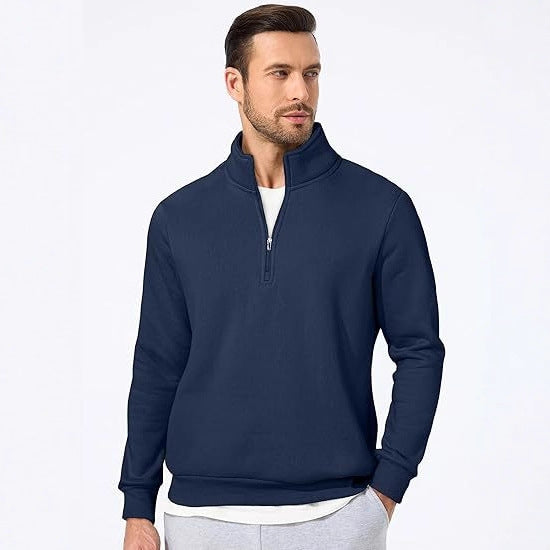 Men's sweatshirt with half zipper and modern cut Chic & Stil