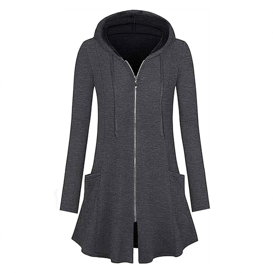 Casual women's hoodie with zipper and pockets Lune London
