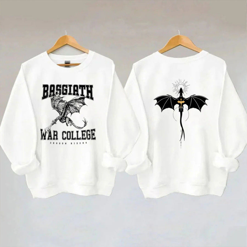 Women's sweatshirt with creative dragon motif and unique college design Lune London