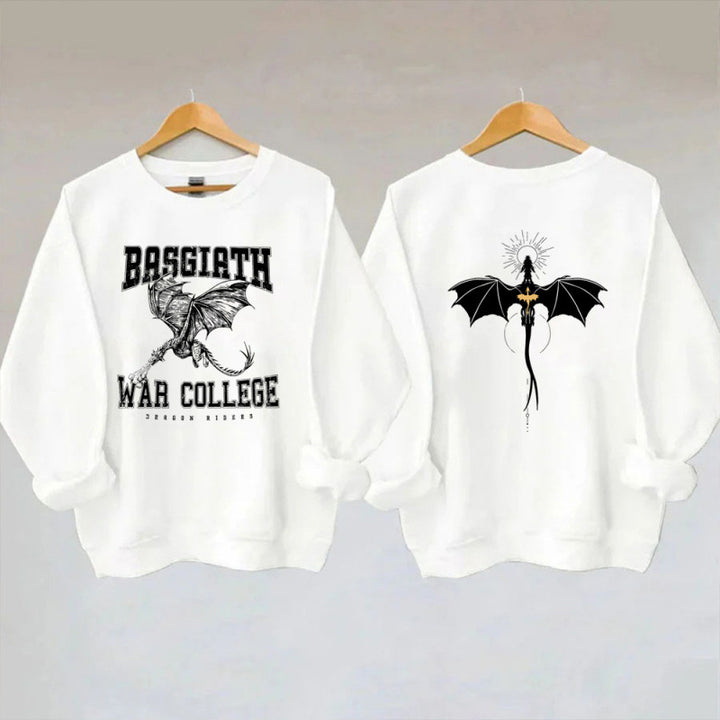 Women's sweatshirt with creative dragon motif and unique college design Lune London