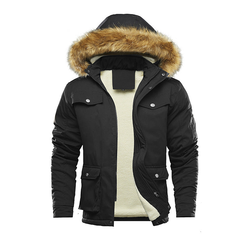 Men's insulated winter jacket with removable hood and lining Lune London