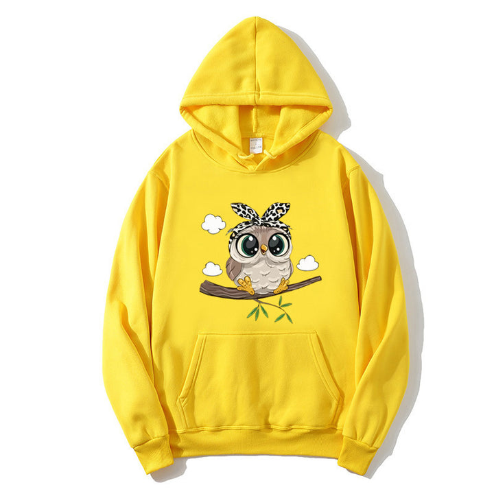 Women's hoodie with charming owl motif Chic & Stil