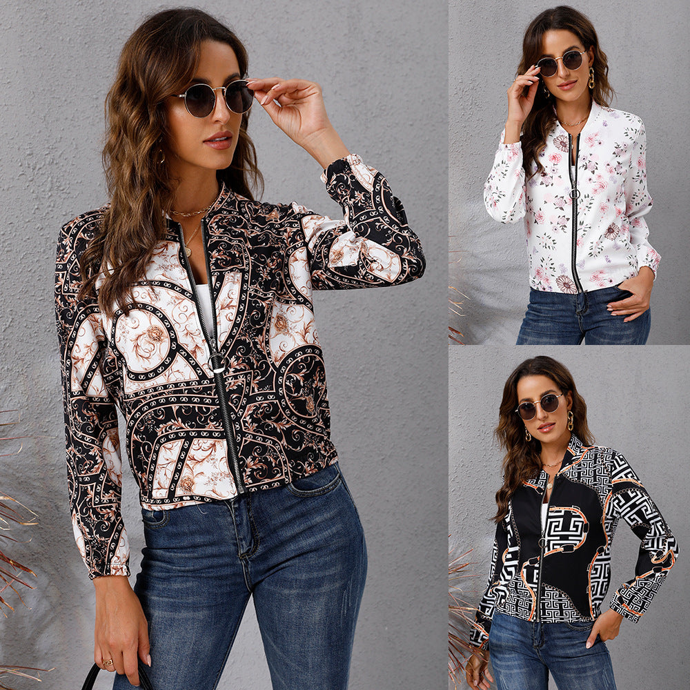 Lune London women's blazer jacket with floral pattern