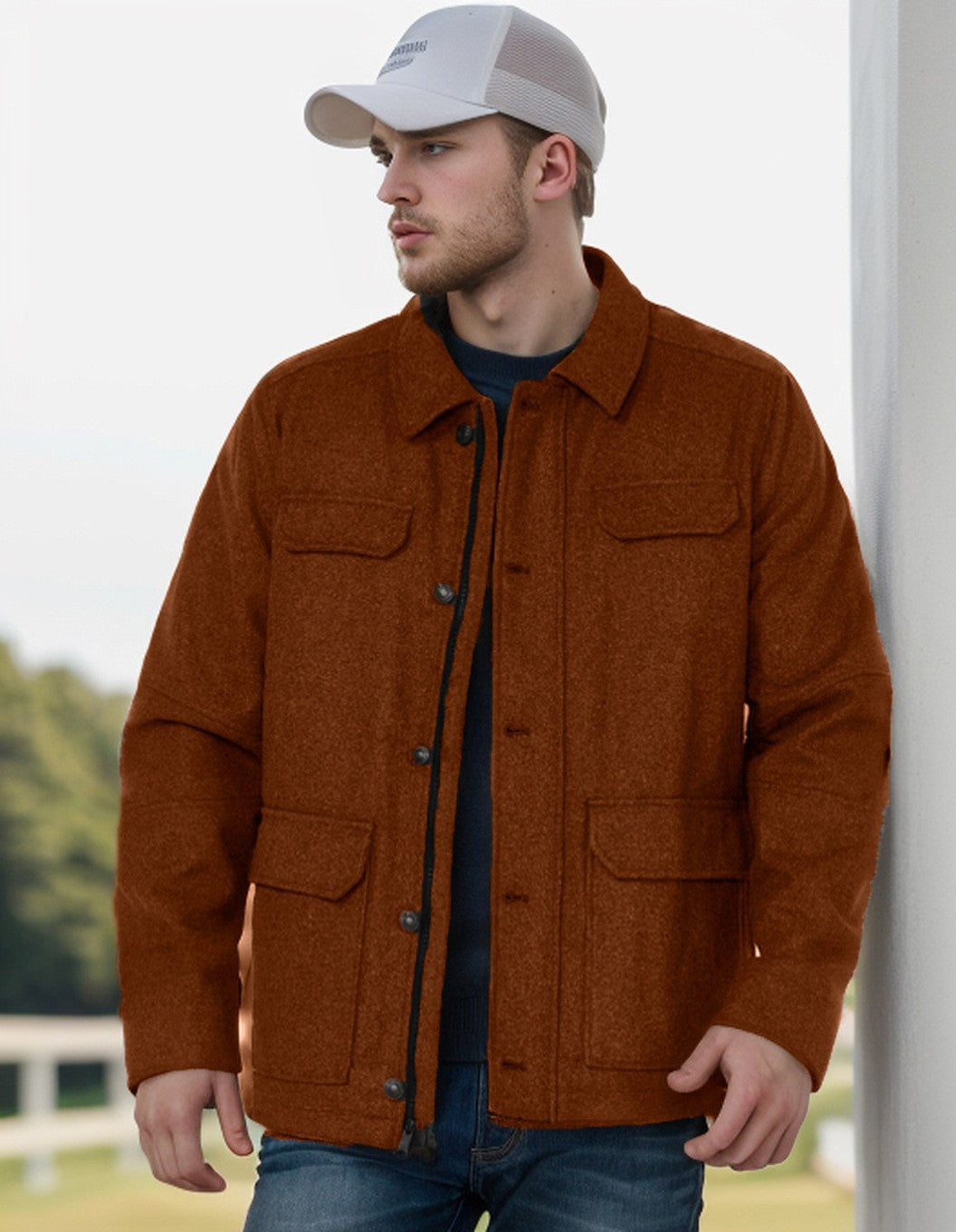 Multifunctional utility jacket for men with large pockets Lune London