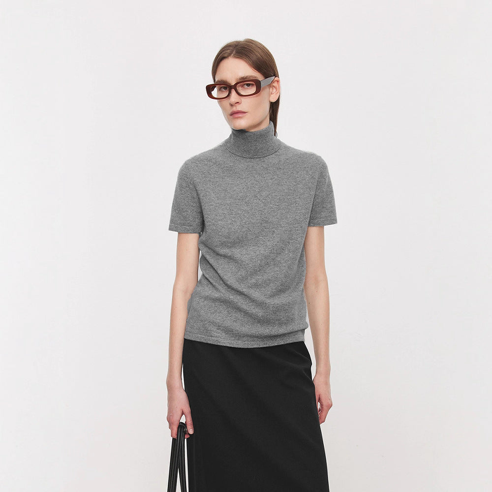 T-shirt élégant et confortable pour femmes avec col montant Chic & Stil