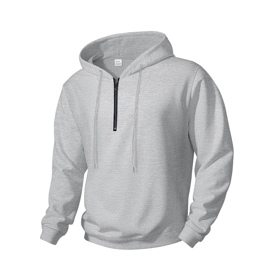 Men's sporty hooded sweatshirt with functional zipper Lune London