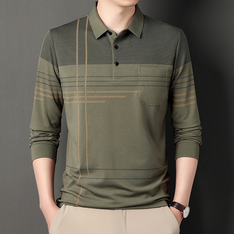 Men's polo shirt with a modern pattern and a breathable structure Lune London