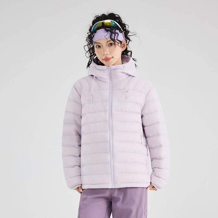 Women's ultra-light quilted thermocap jacket with horizontal stitching and zip pockets Amarae