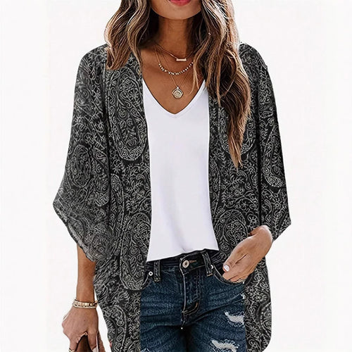Kimono jacket for women with trendy pattern and casual fit Amarae