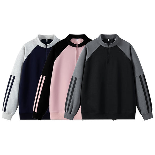 Amarae women's sweatshirt with high collar and half-zip closure
