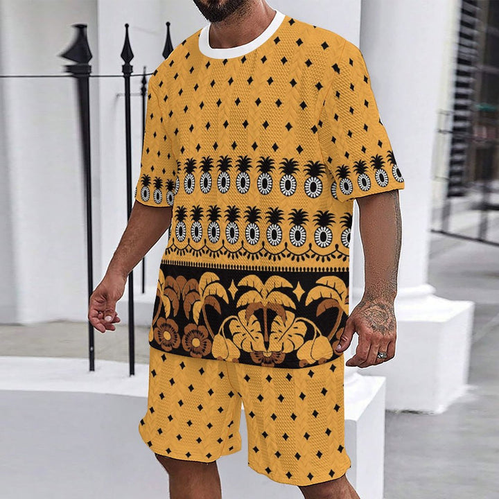 Casual men's set with floral print Amarae