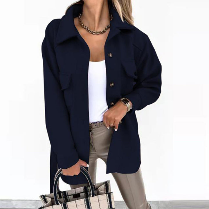 Chic and stylish ladies' oversized shirt jacket