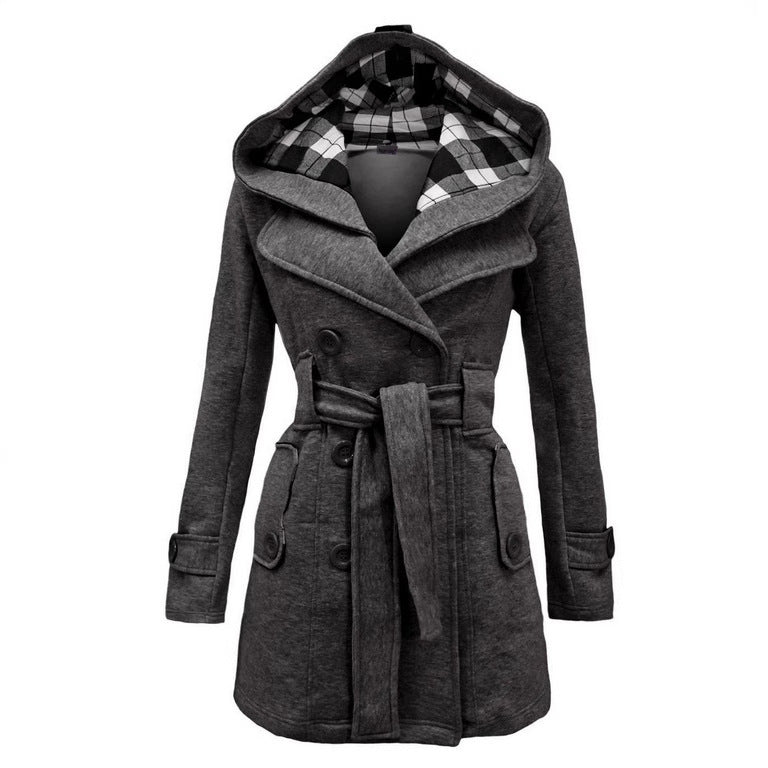 Women Elegant and Comfortable Short Transition Jacket with Hood Lune London