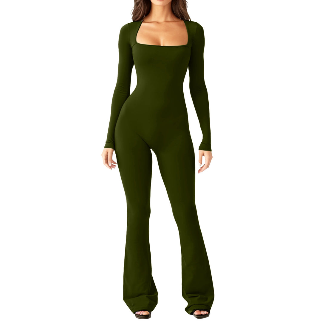 Wide leg women's bodysuit with plunging neckline Lune London